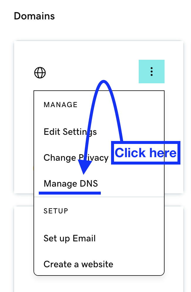 GoDaddy DNS Settings